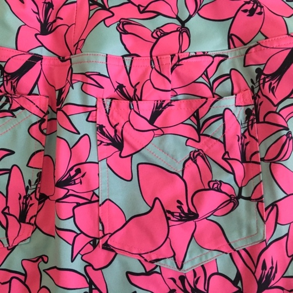 JOFIT STRETCH TENNIS SKORT BLUE WITH PINK FLOWERS SIZE WOM MEDIUM (15) - Picture 6 of 6